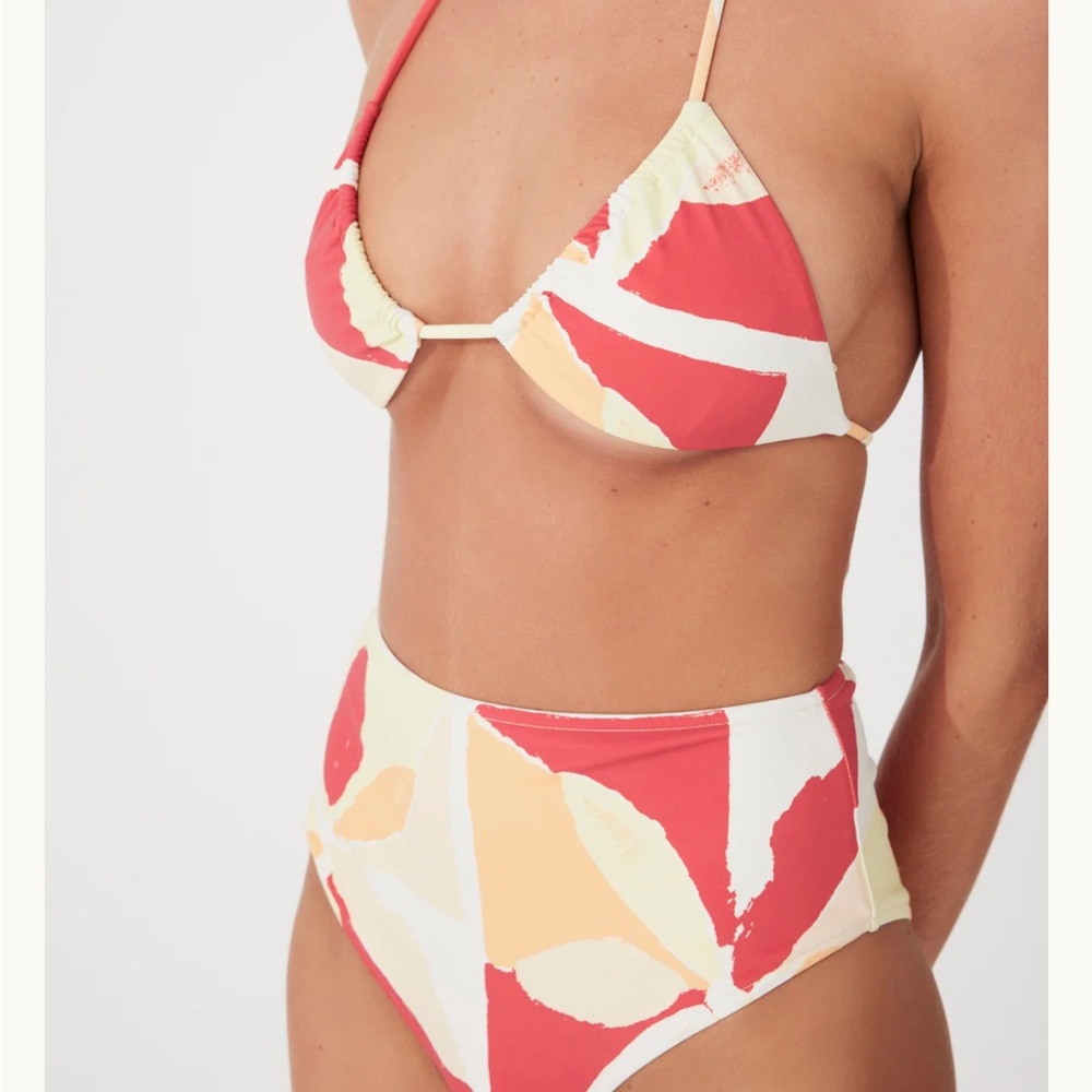 3052. Free People X Zulu & Zephyr Sunset Tile High Waisted Bikini